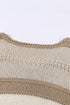 V-Neck Knitted Lantern Sleeve Pullover Sweater